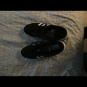 Nice suede sneakers.